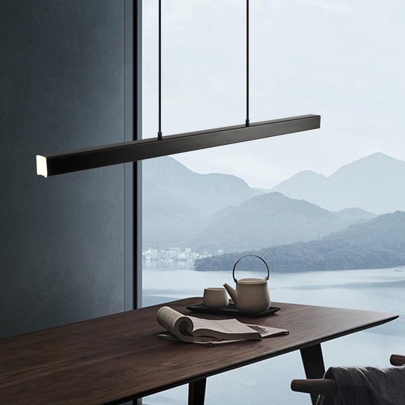 Modern Linear Pendant Light Adjustable LED Ceiling Fixture