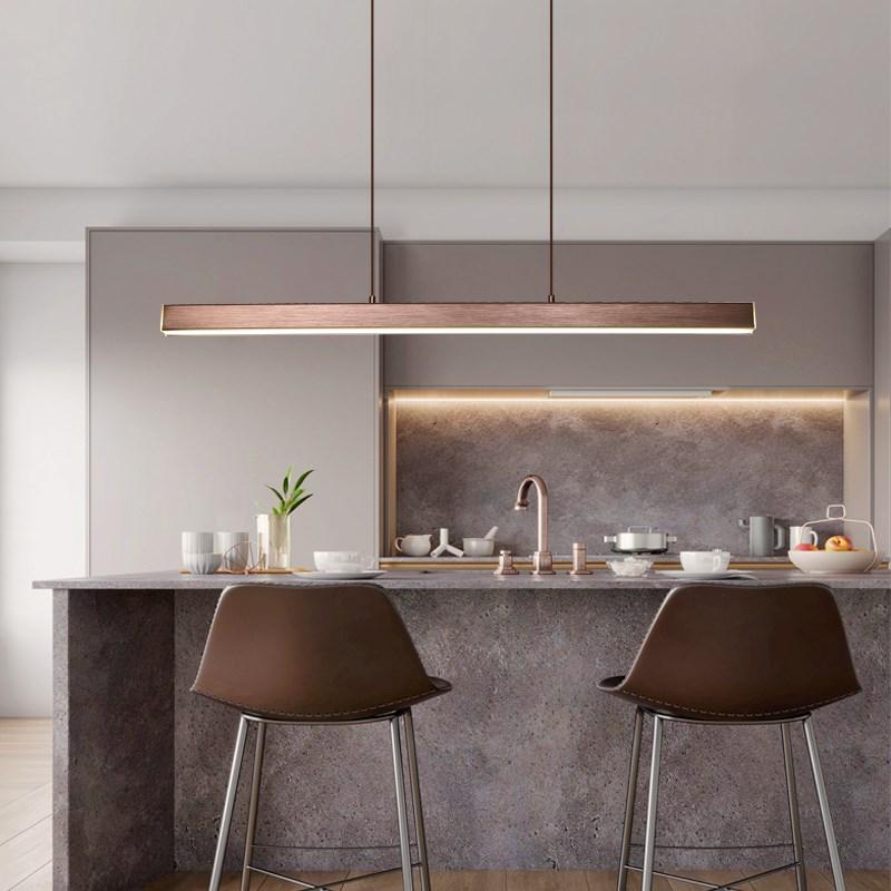 Modern Linear Pendant Light Adjustable LED Ceiling Fixture