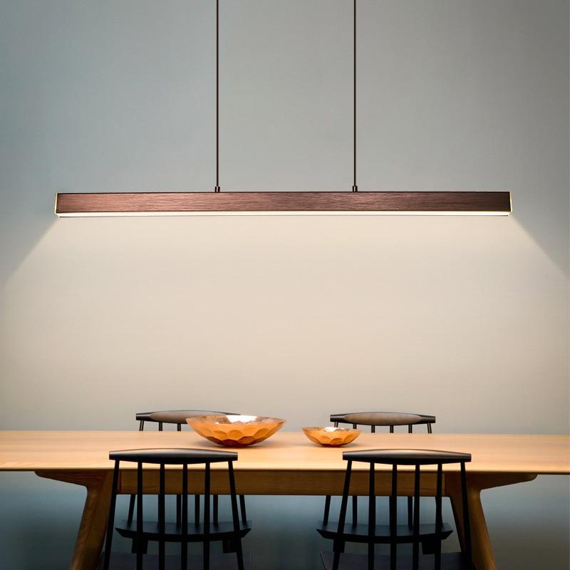 Modern Linear Pendant Light Adjustable LED Ceiling Fixture