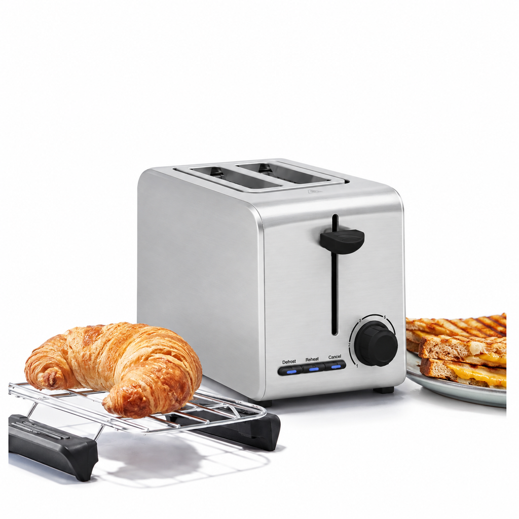 Toaster Two Slice Panini Press Warming Rack Metal