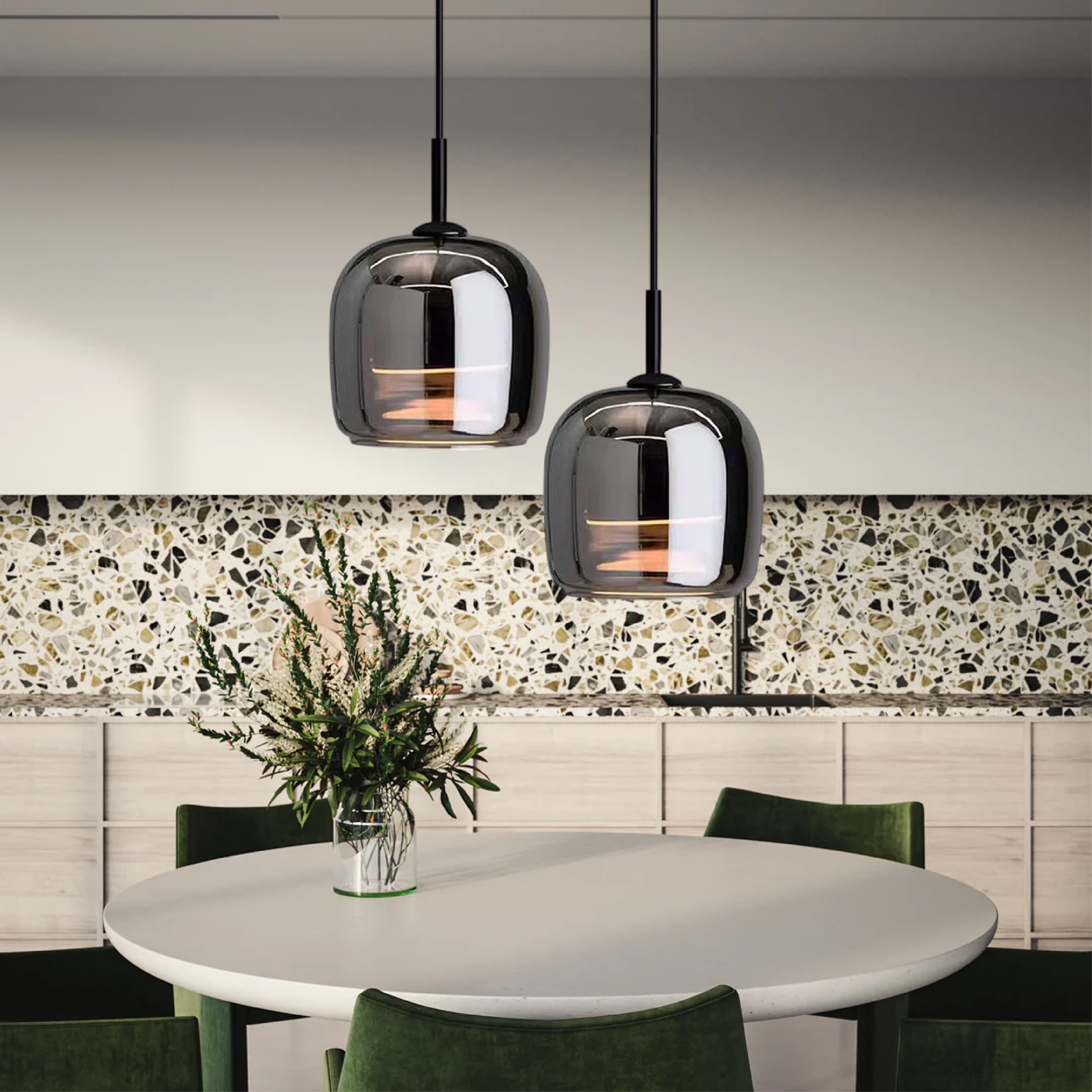 Contemporary Black Accent Pendant Ceiling Light