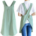 Minimalist Apron Dress Comfortable Cross‑Back Style with Pockets