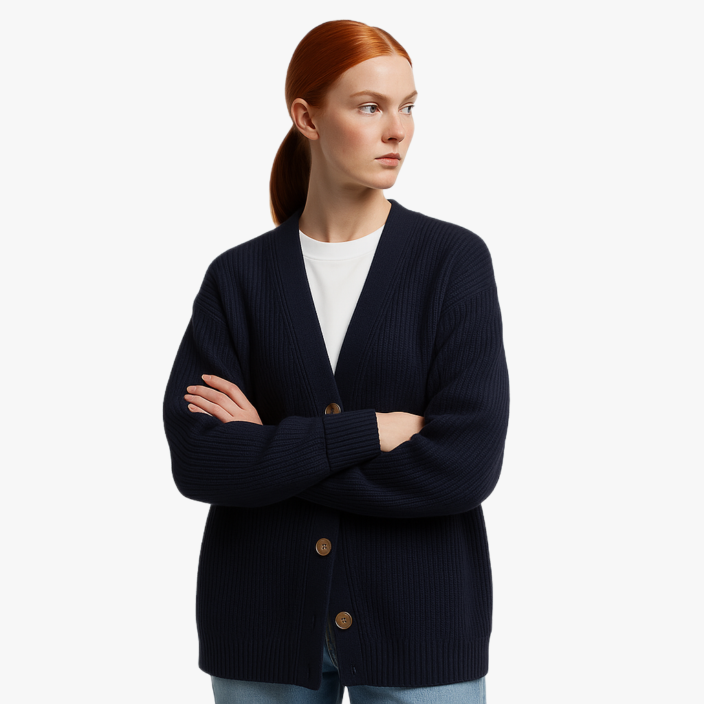 Warm Knitted Women's Cardigan for Cool Days