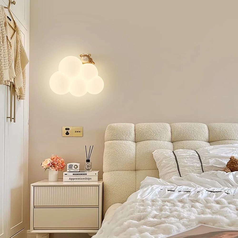 Kids Wall Mounted Night Light Cloud Design LED Lamp