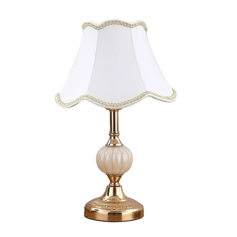 Vintage Style Table Lamp Floral Shade Decorative Light