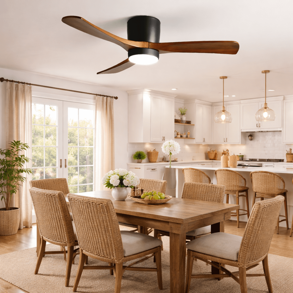 Modern Ceiling Fan with LED Light and Remote