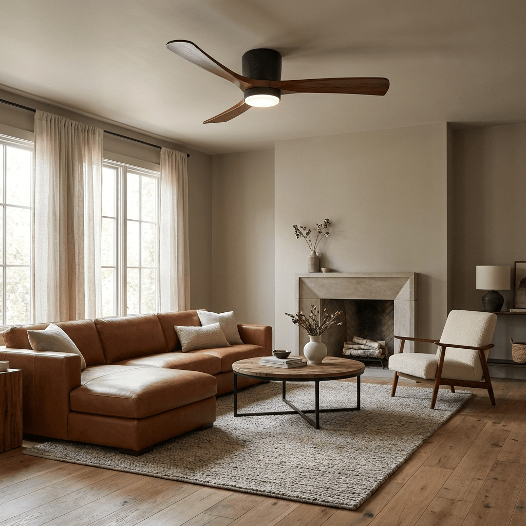 Modern Ceiling Fan with LED Light and Remote