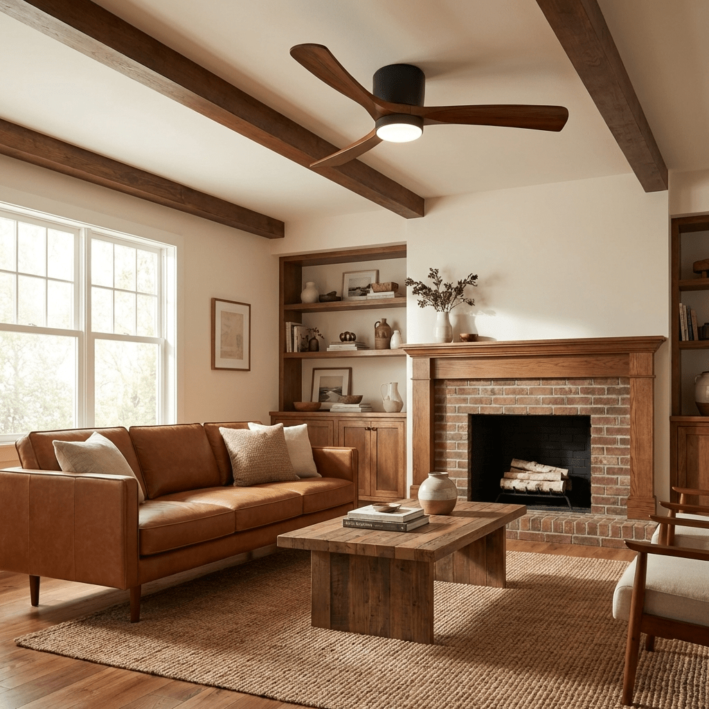 Modern Ceiling Fan with LED Light and Remote