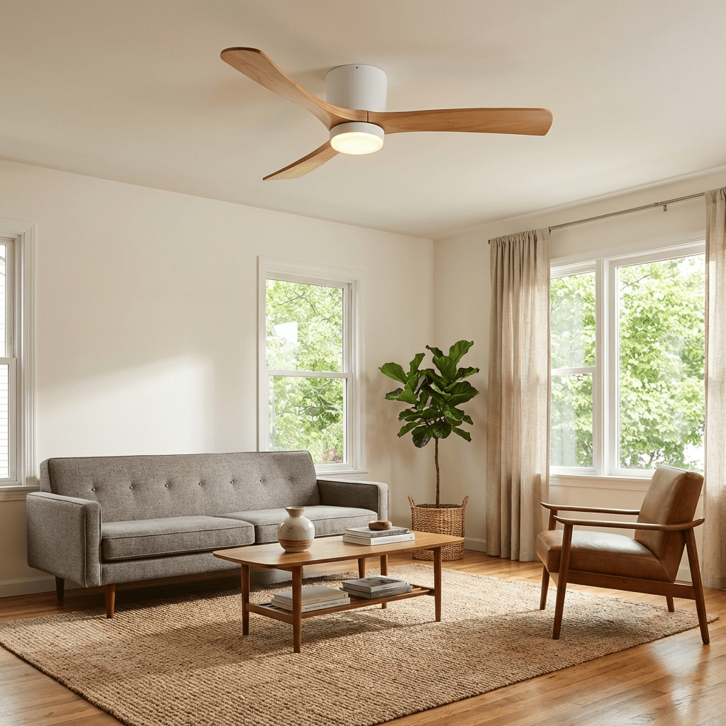 Modern Ceiling Fan with LED Light and Remote