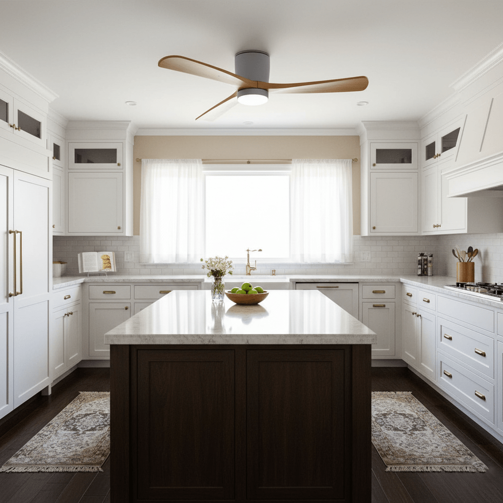 Modern Ceiling Fan with LED Light and Remote