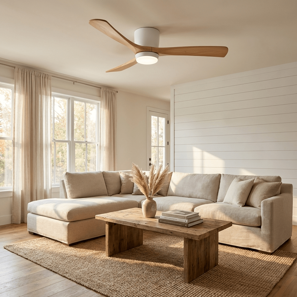Modern Ceiling Fan with LED Light and Remote