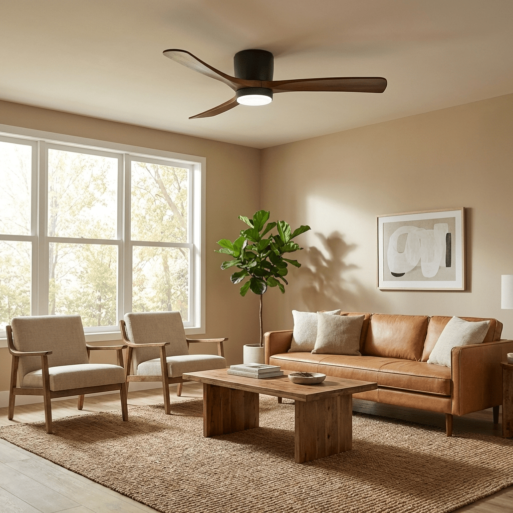 Modern Ceiling Fan with LED Light and Remote
