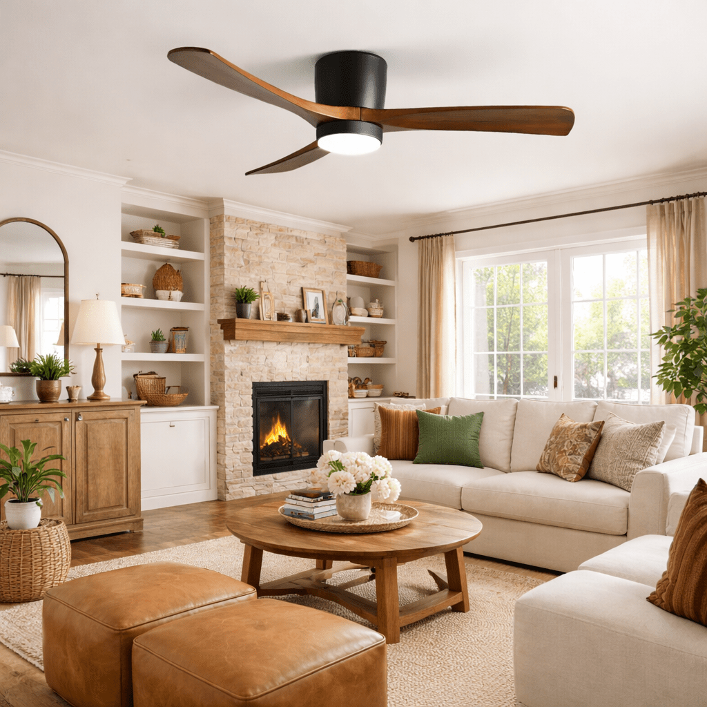 Modern Ceiling Fan with LED Light and Remote