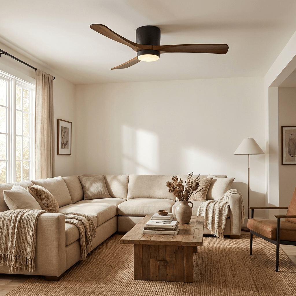 Modern Ceiling Fan with LED Light and Remote