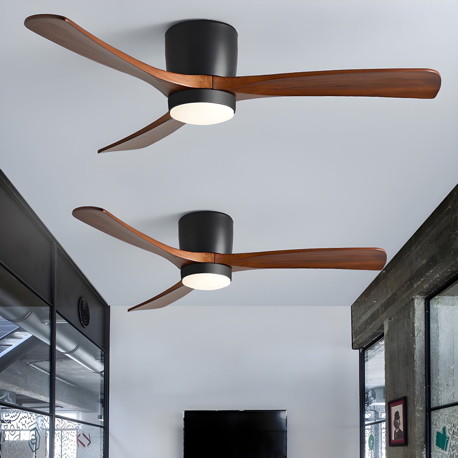 Modern Ceiling Fan with LED Light and Remote