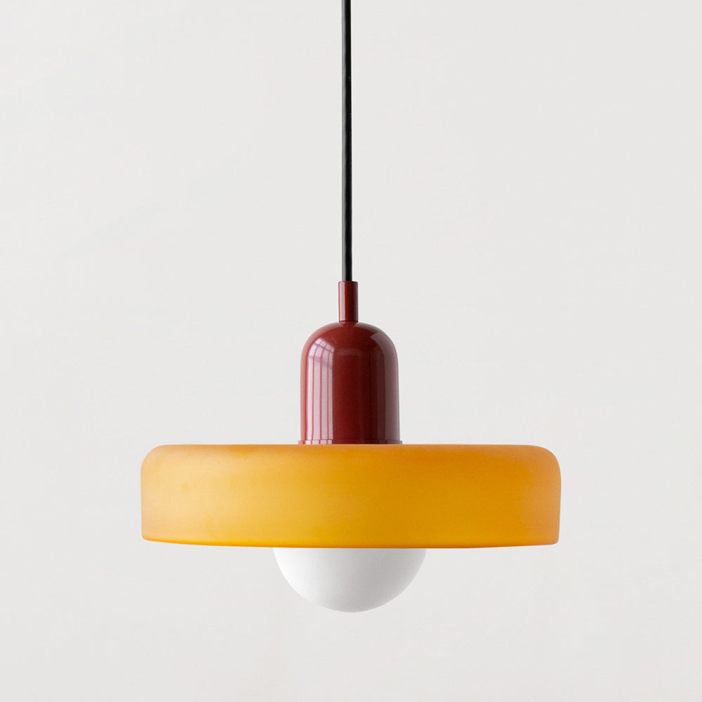 Contemporary Art Pendant Light Colored Glass Style Ceiling Lamp