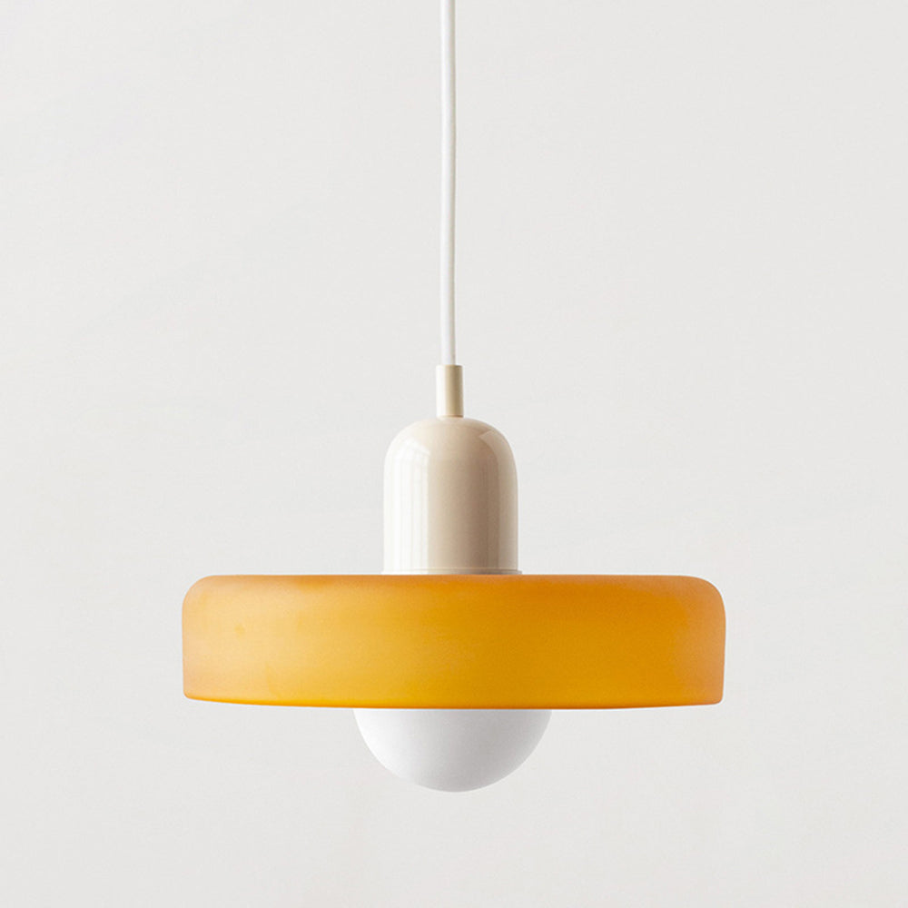 Contemporary Art Pendant Light Colored Glass Style Ceiling Lamp