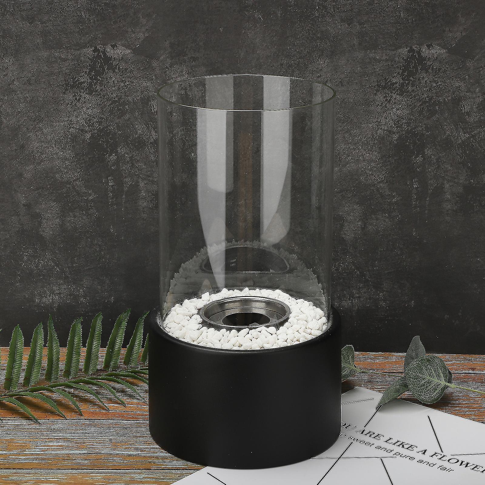 Everlasting Flame Oil Lamp Elegant Glass Cylinder with Classic Glow