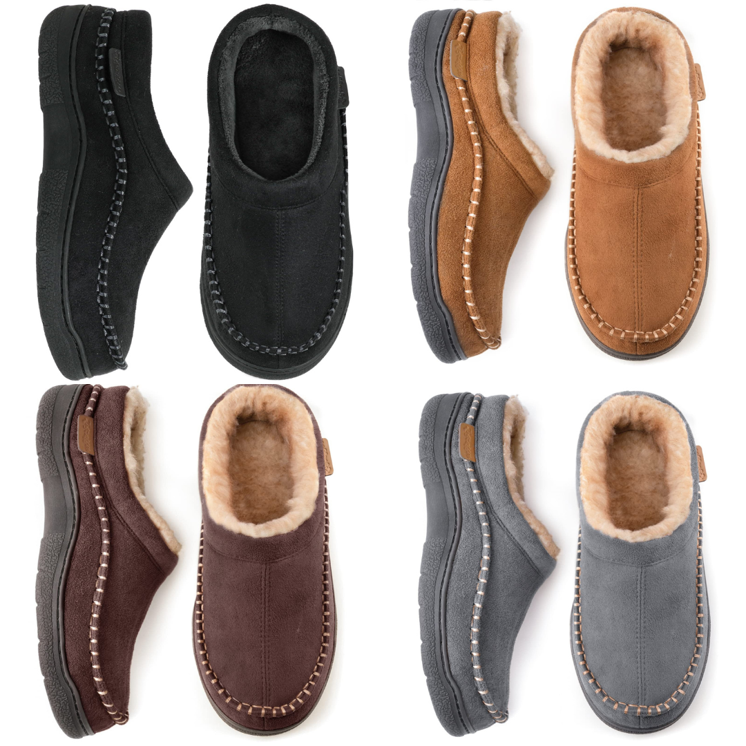 Men’s Cozy Slip-On Indoor Slippers with Cushioned Feel