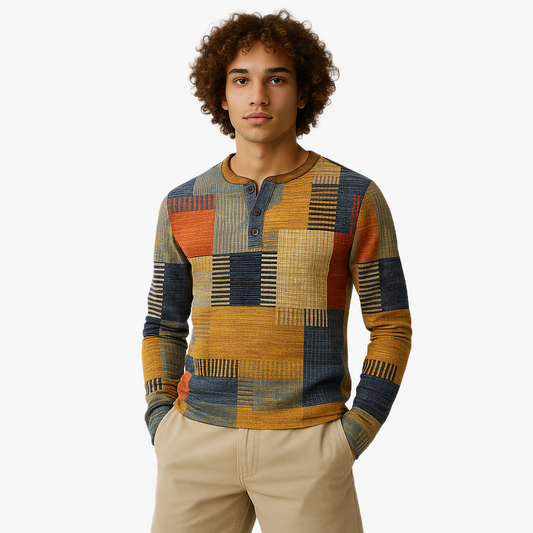 Stylish Waffle Knit Sweater for Men