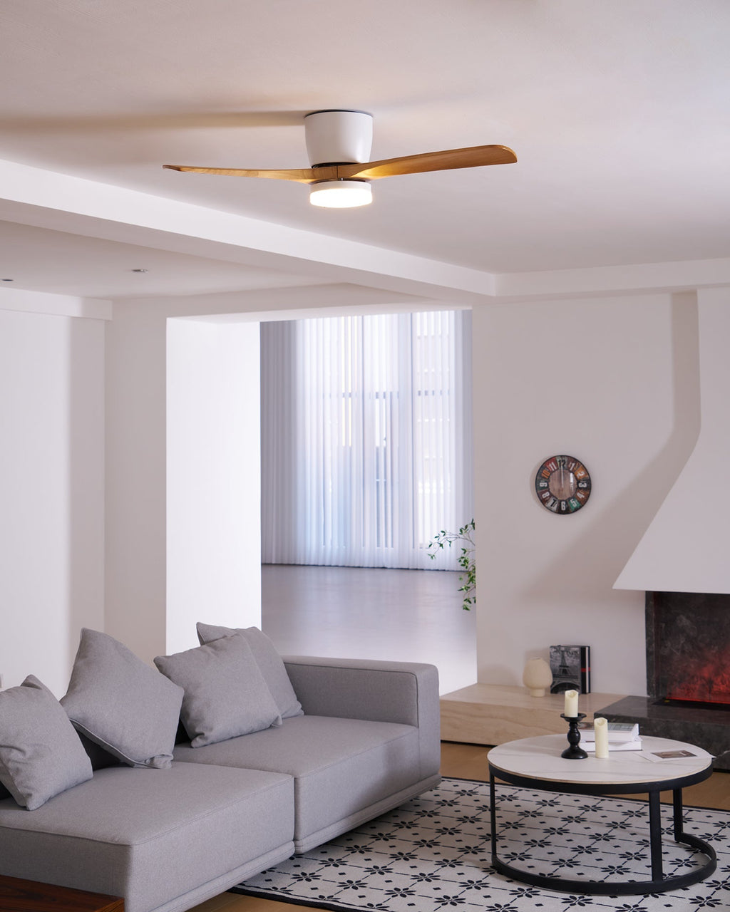 Modern Ceiling Fan with LED Light and Remote