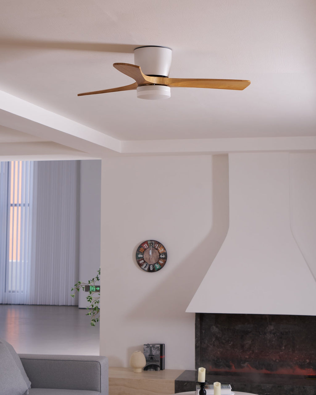 Modern Ceiling Fan with LED Light and Remote