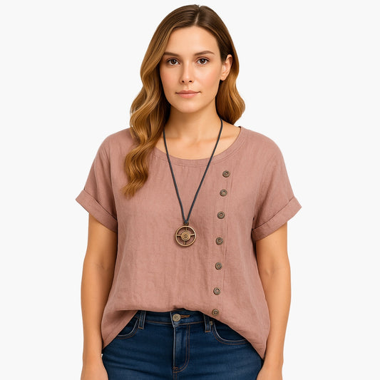 Elegant Short Sleeve Blouse