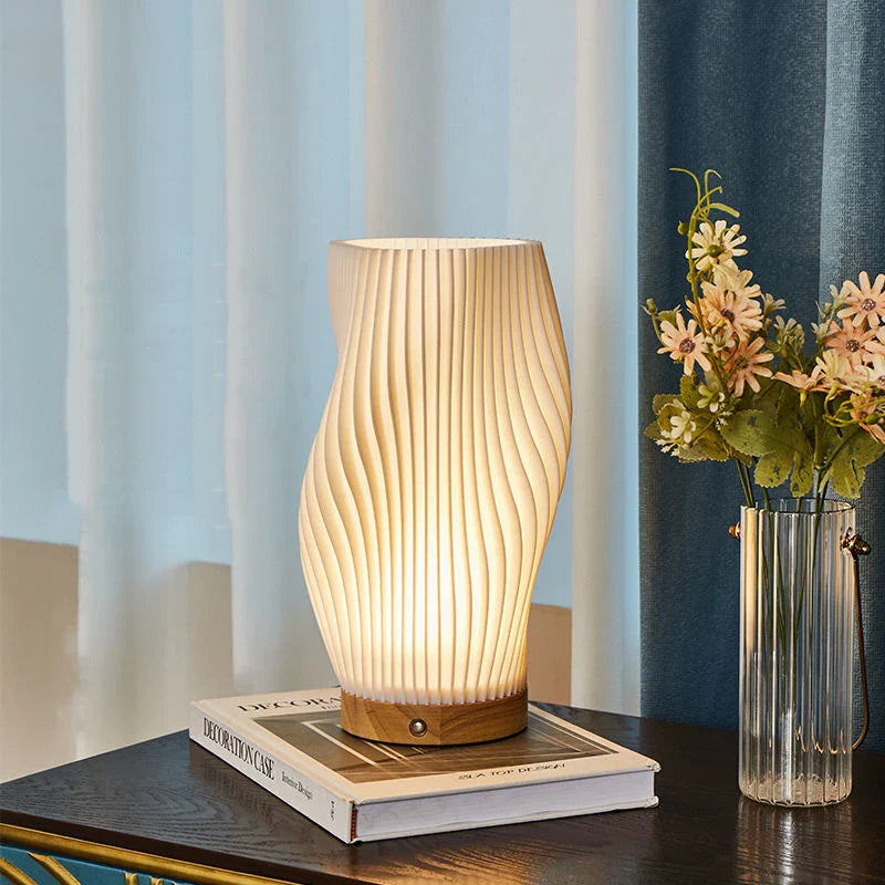 Contemporary Accent Lamp Stylish Wave Design with Adjustable Glow