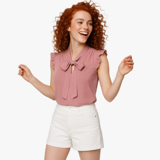 Chic Women's Blouse with Ruffle Details