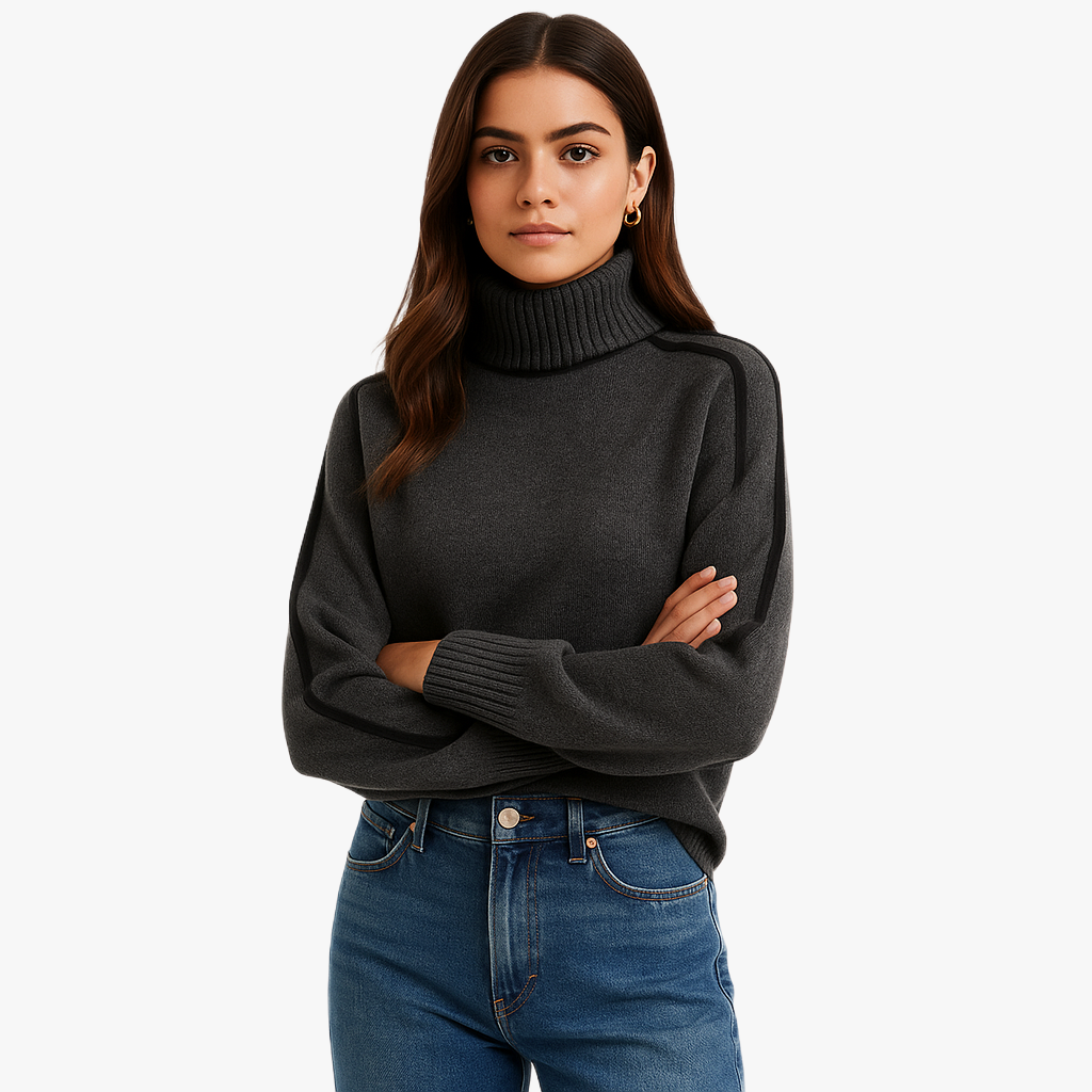 Warm Stylish Women's Roll Neck Jumper