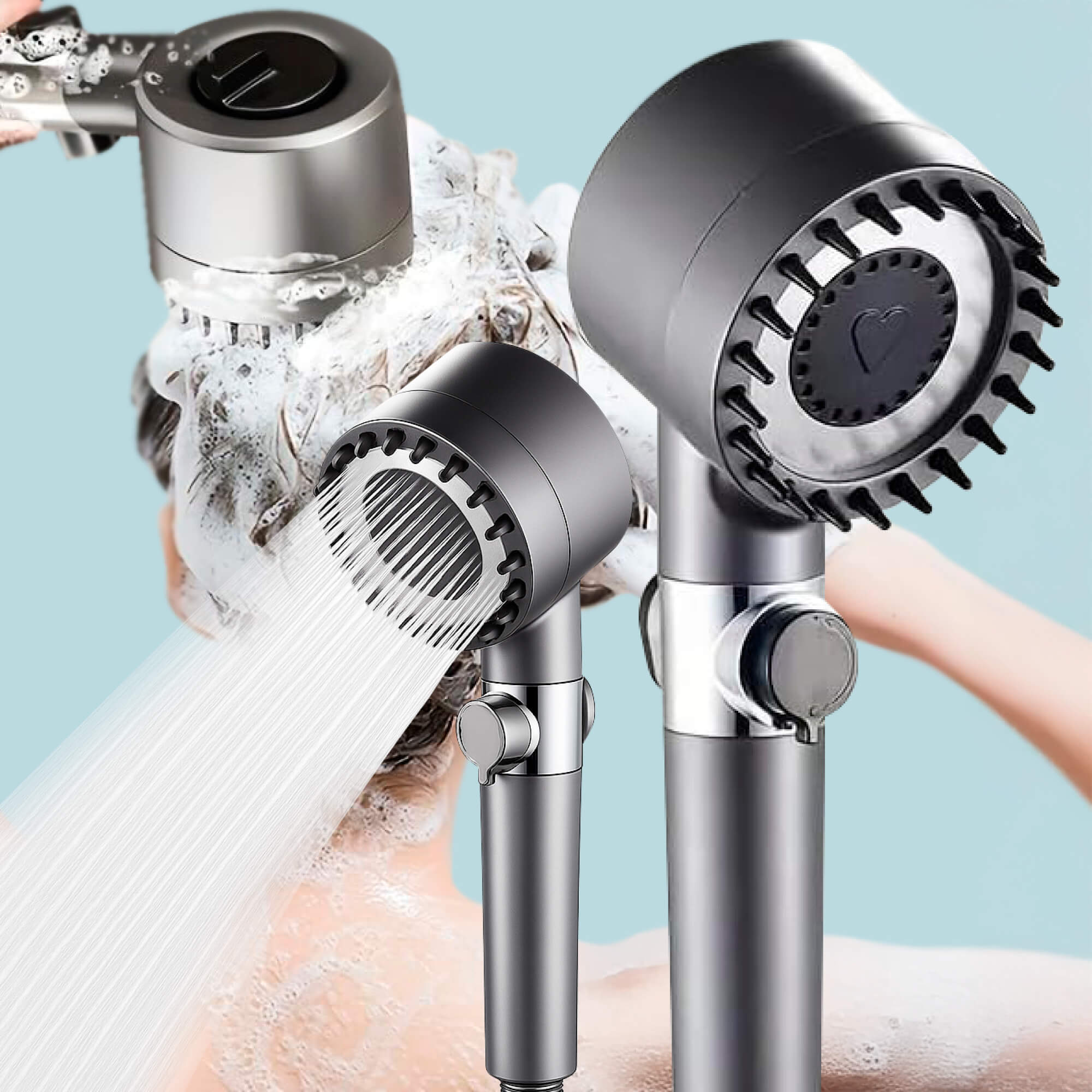 Spa‑Style Shower Head with Pressure Boost