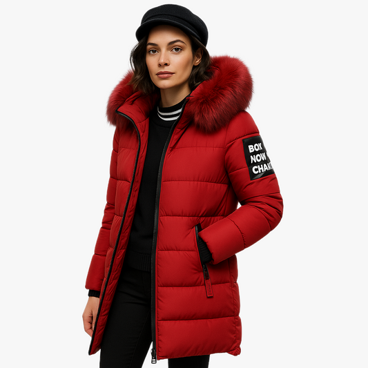 Warm Long Women's Winter Coat with Hood