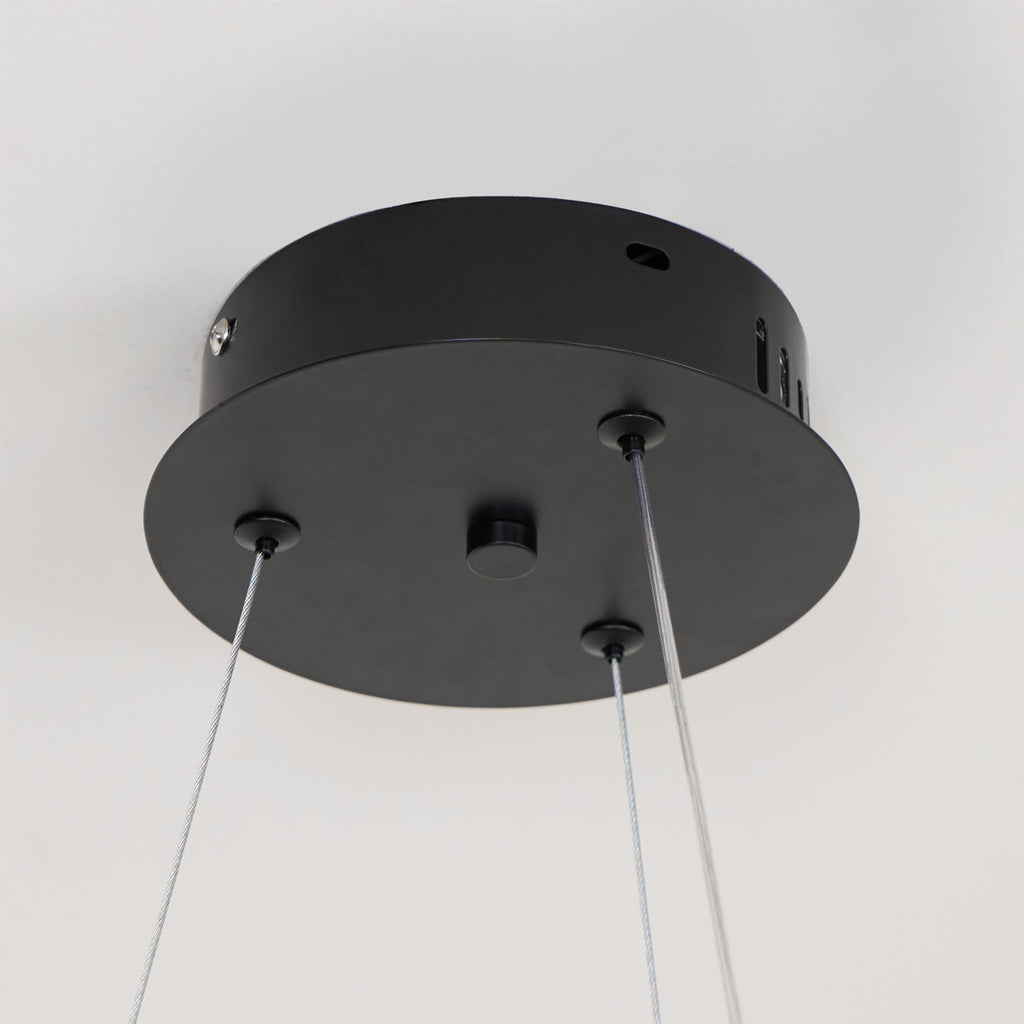 Modern Dual Ring LED Chandelier Adjustable Ceiling Light