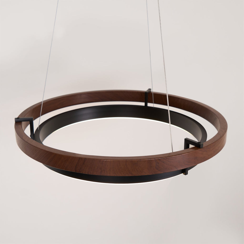 Modern Dual Ring LED Chandelier Adjustable Ceiling Light
