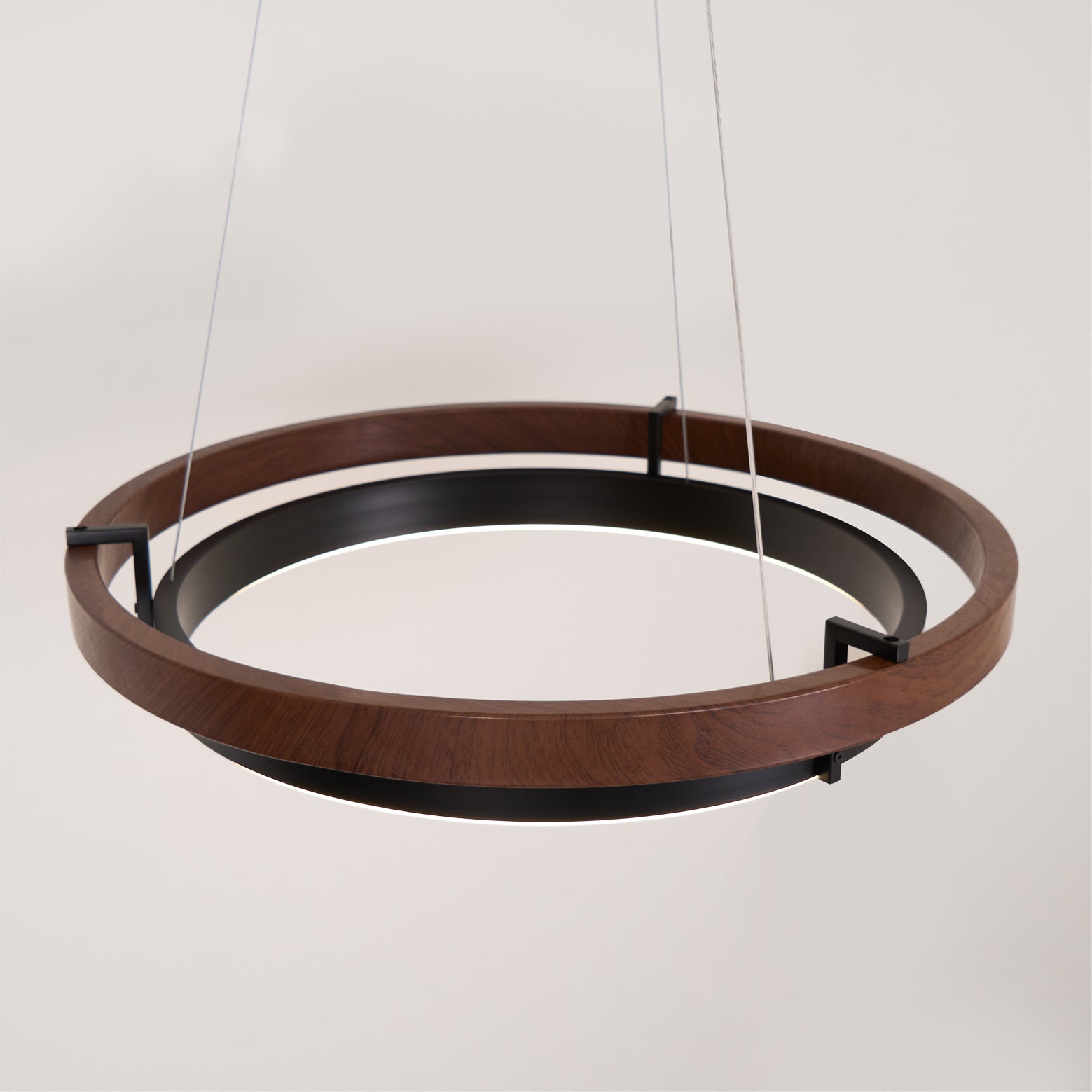 Modern Dual Ring LED Chandelier Adjustable Ceiling Light