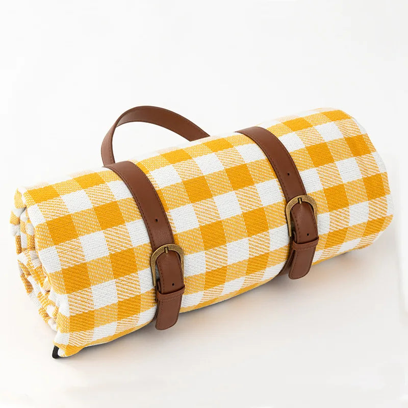 Outdoor Picnic Blanket Portable Plaid Foldable Mat for Travel & Parks