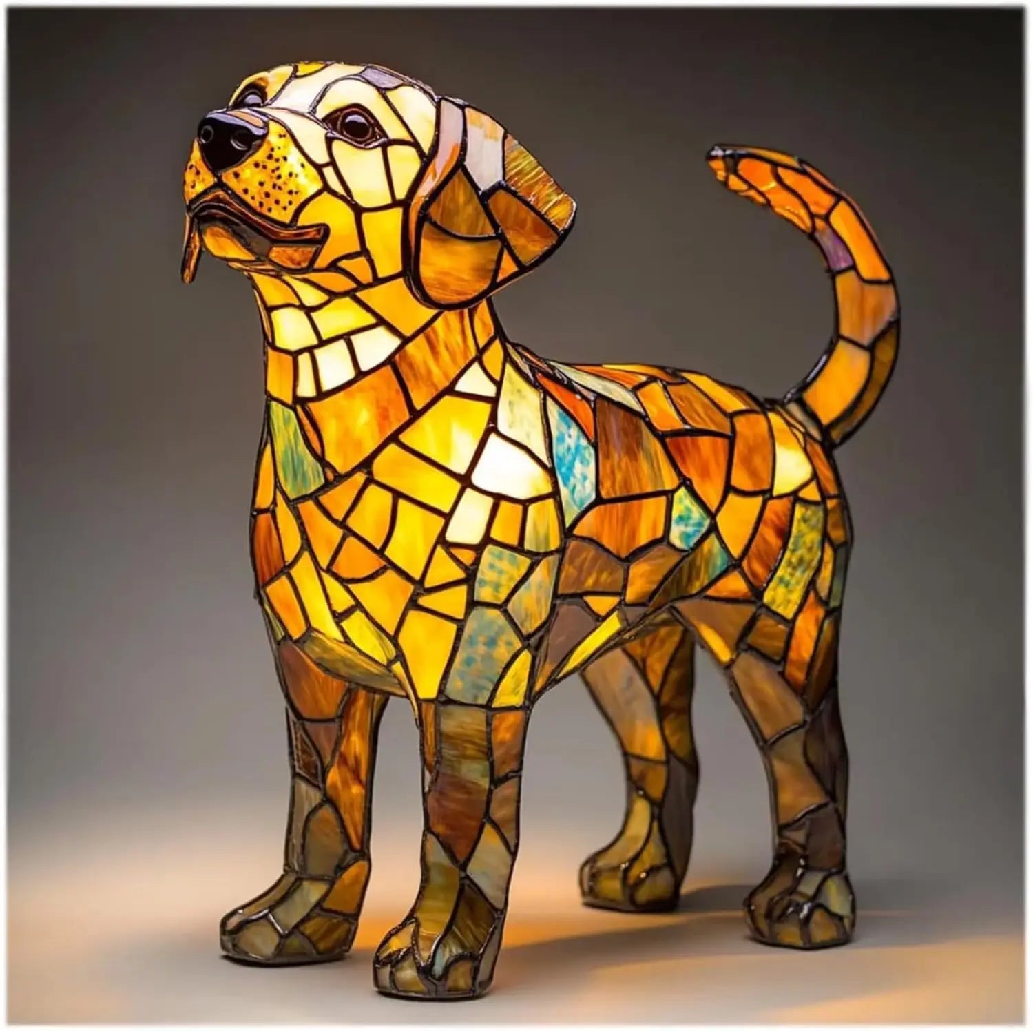 Dog Decorative Table Lamp Colorful Fantasy Ambient Light