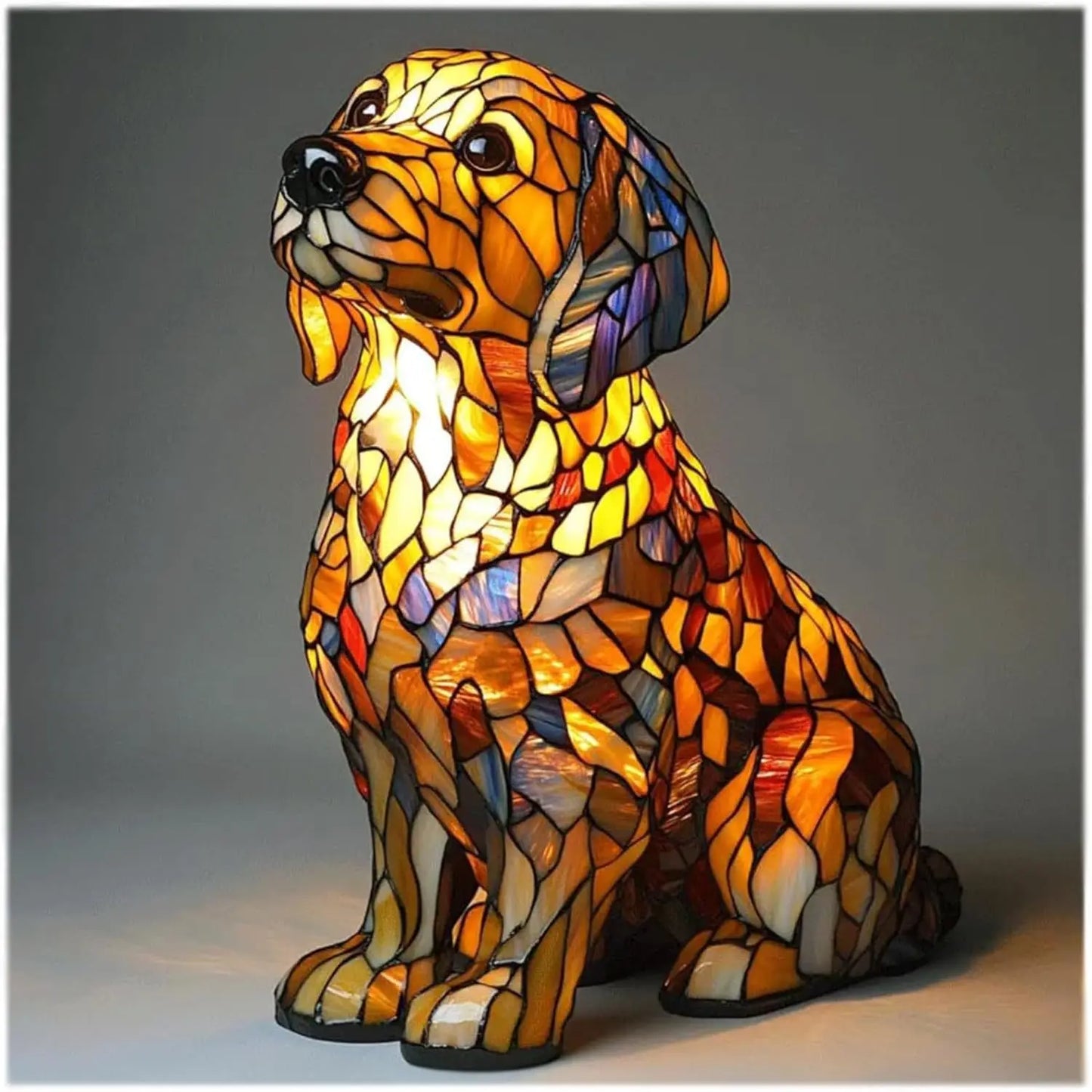 Dog Decorative Table Lamp Colorful Fantasy Ambient Light