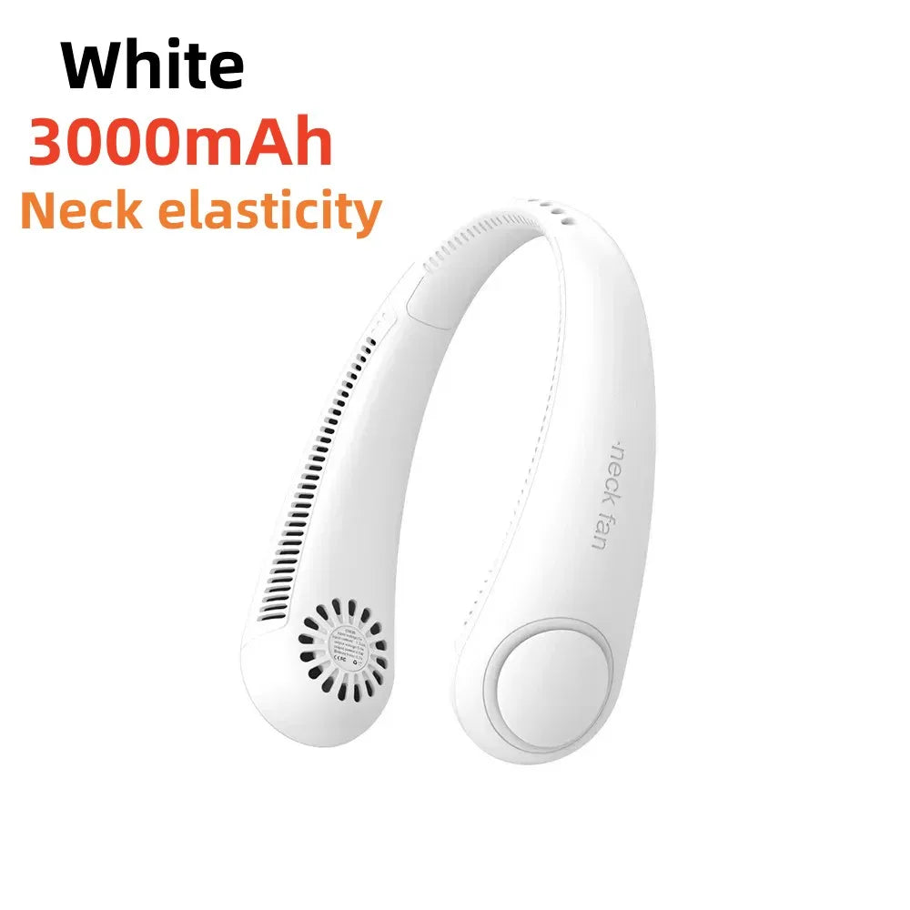 Ventilador de cuello portátil recargable por USB con pantalla LED 8000mAh