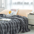 Reversible Cozy Throw Blanket Textured Home Accent for All Seasons