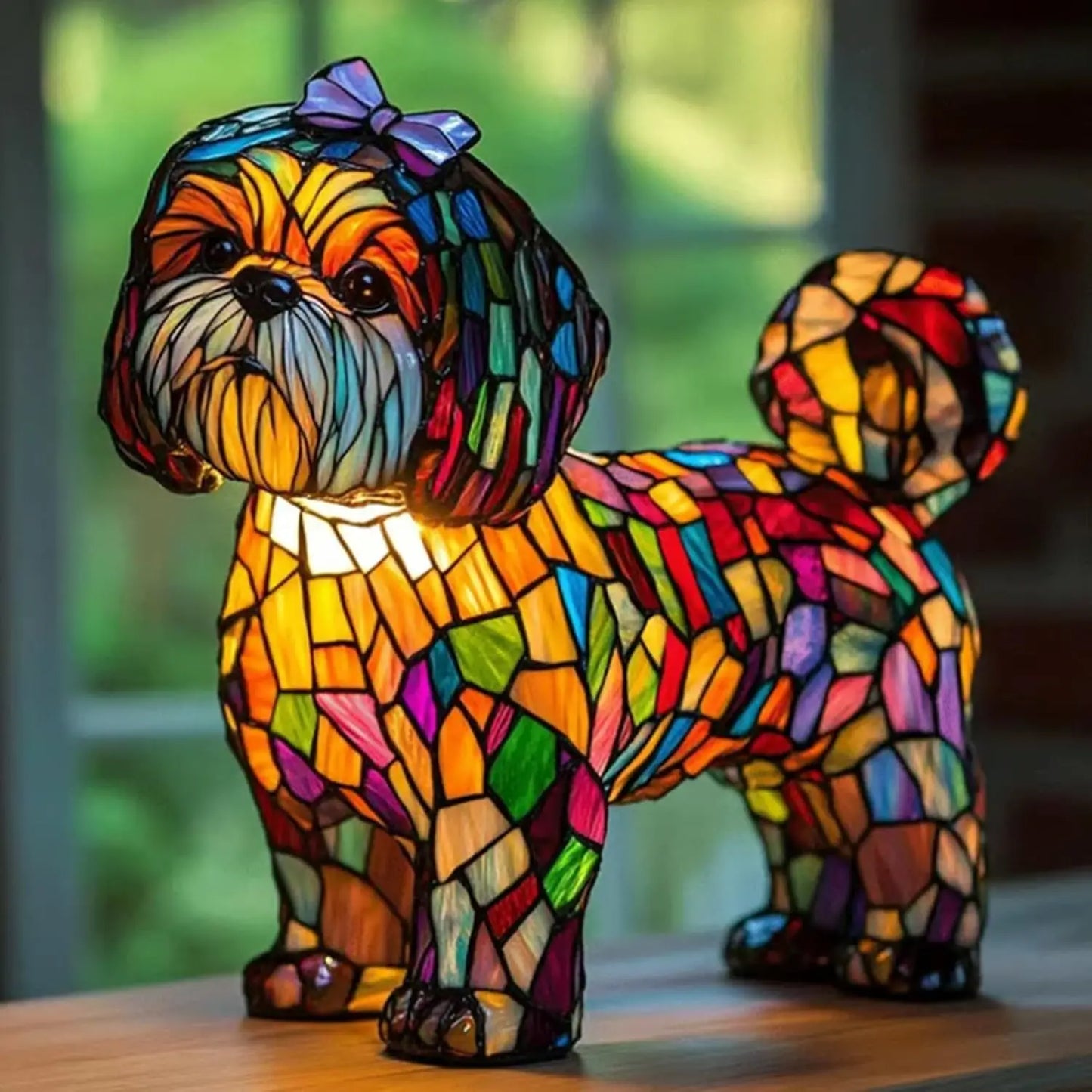 Dog Decorative Table Lamp Colorful Fantasy Ambient Light