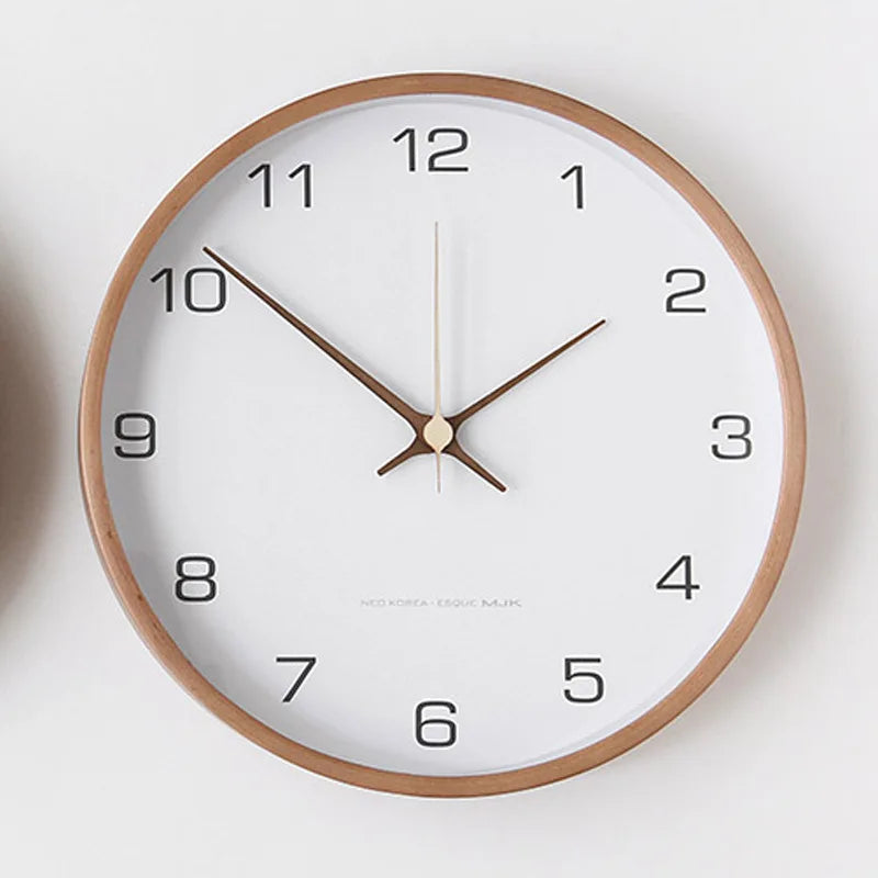 Scandinavian Style Wall Clock Simple Round Home Timepiece