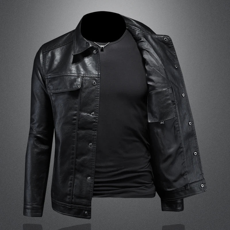 Men Classic Rider Jacket in Sharp Style
