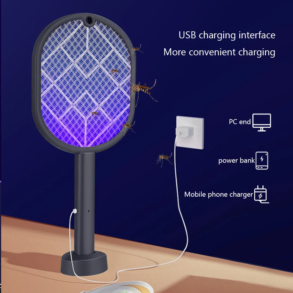 2-i-1 elektrisk flue- og myggefanger med USB-opladning