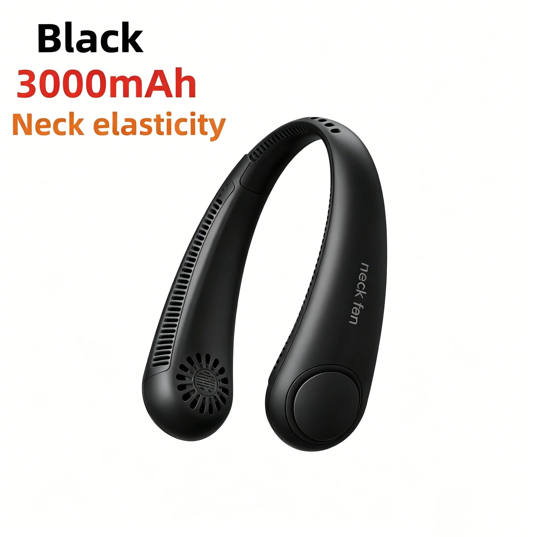 Ventilador de cuello portátil recargable por USB con pantalla LED 8000mAh