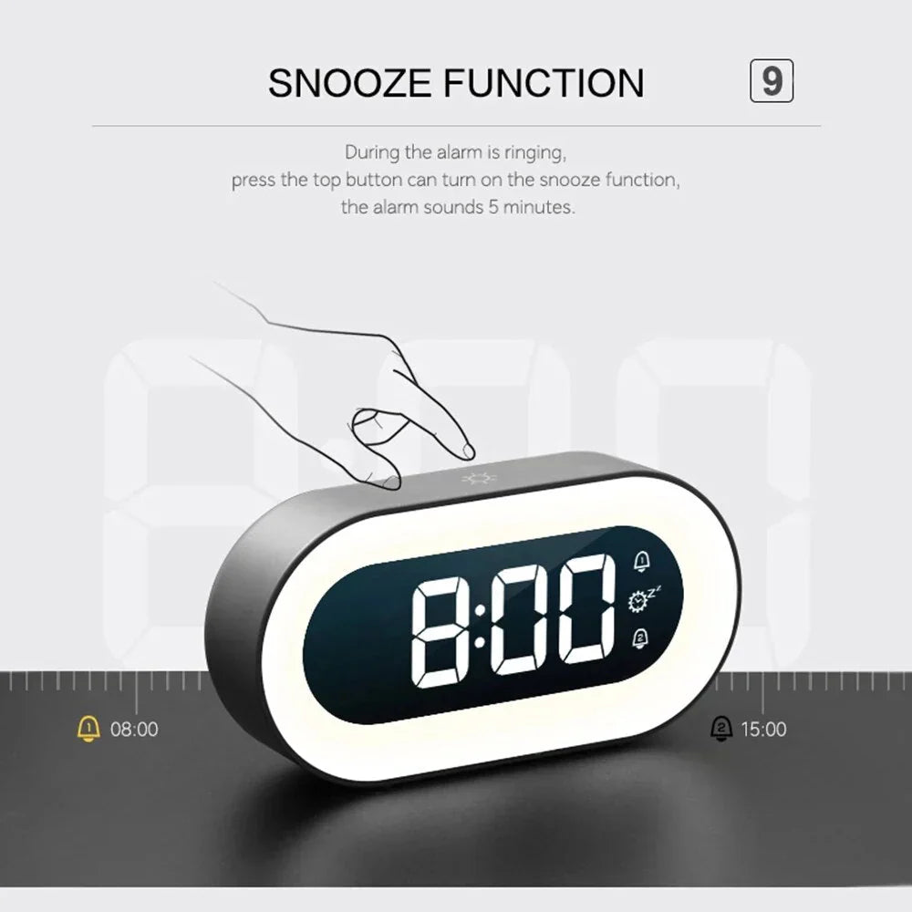 Digital Sunrise Alarm Clock Dimmable Night Light and Natural Wake Sounds