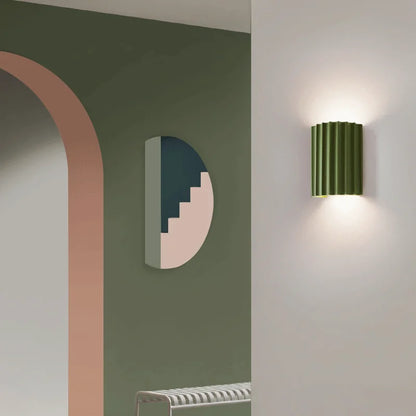 Indoor Wall Light Modern Ribbed Up-Down Glow Fixture