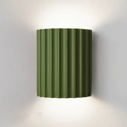 Indoor Wall Light Modern Ribbed Up-Down Glow Fixture