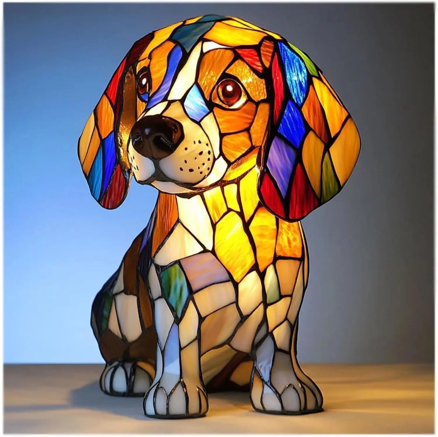 Dog Decorative Table Lamp Colorful Fantasy Ambient Light