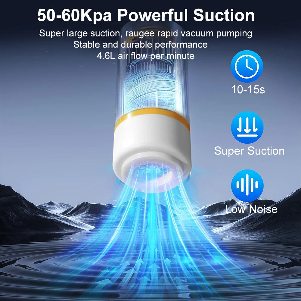 Portable Electric Vacuum Pump for Food Storage with Reusable Vacuum Bags